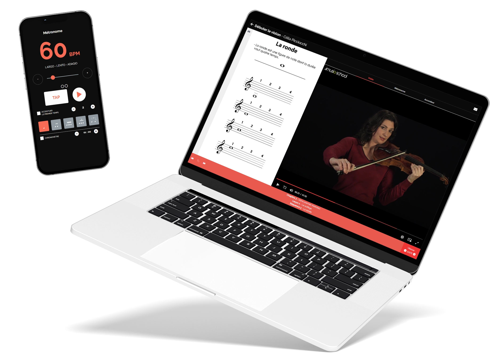 Supports de cours et partitions de violon outils musique en ligne
