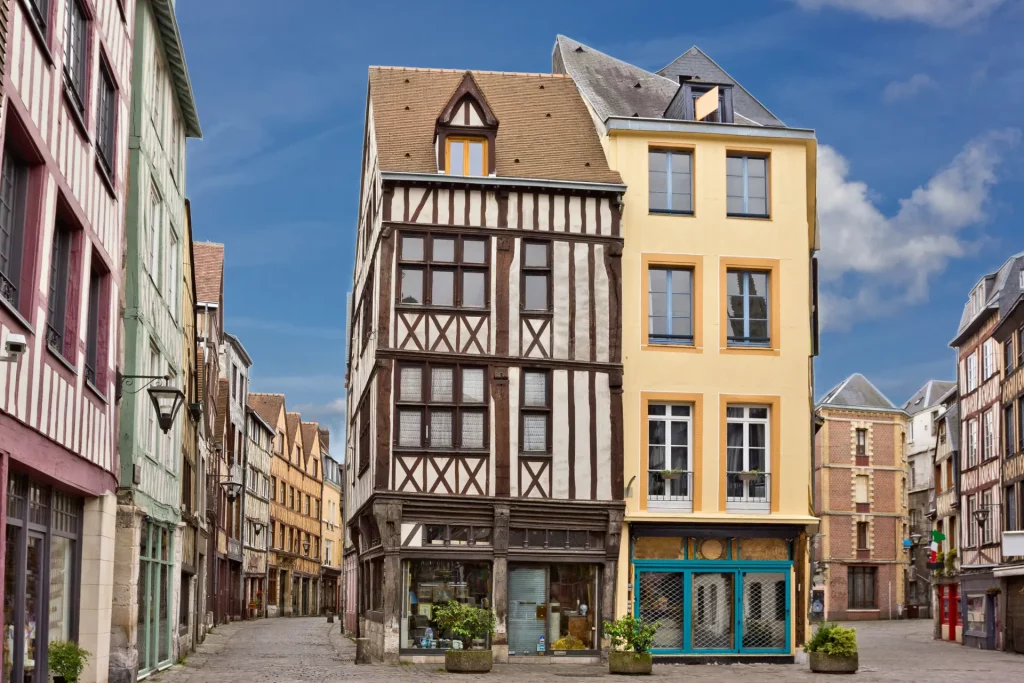 photo des anciennes maisons de Rouen