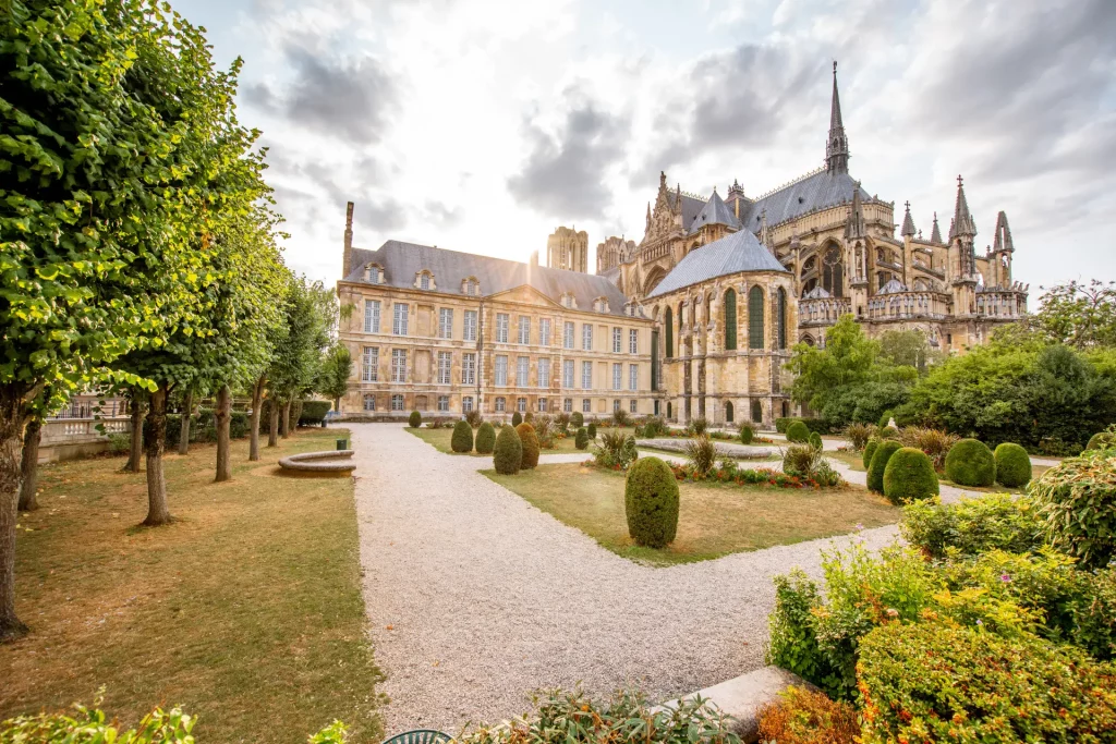 photo jardin de la cathédrale Reims
