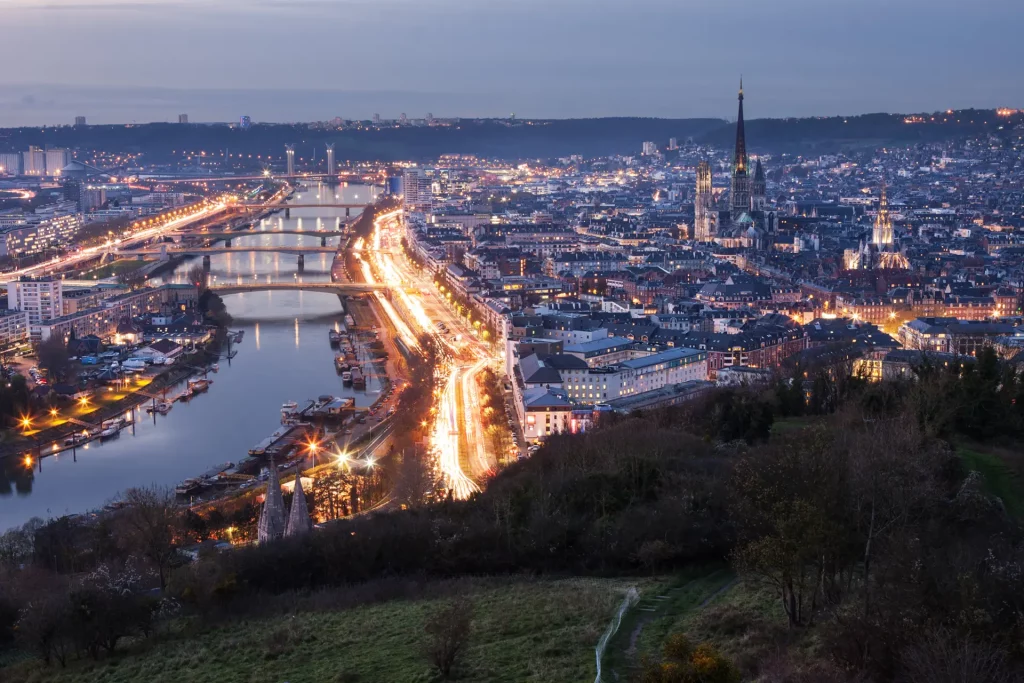 photo panoramique de Rouen