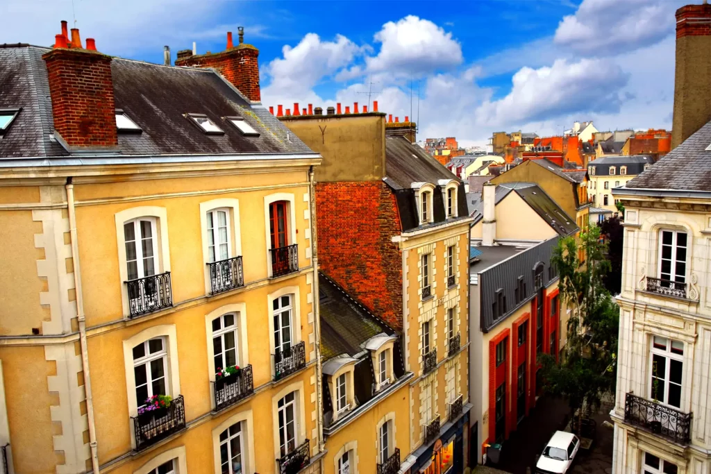 photo vue des toits de Rennes