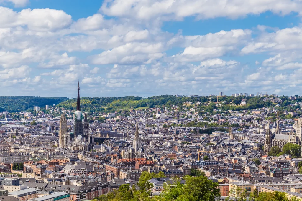 photo vue du ciel de Rouen