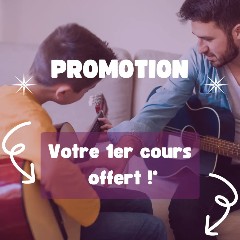 Promotion Cours de musique, 1 heure gratuite
