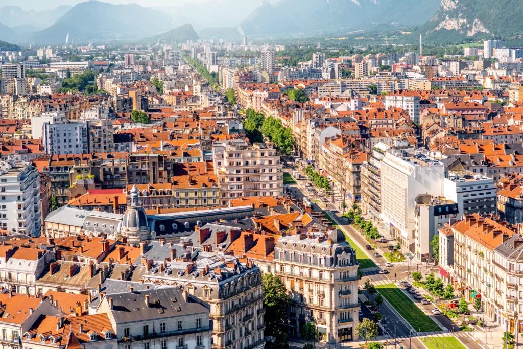 photo ville de Grenoble vue du ciel