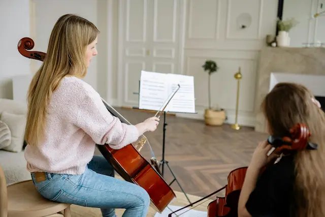 Enfant cours de musique