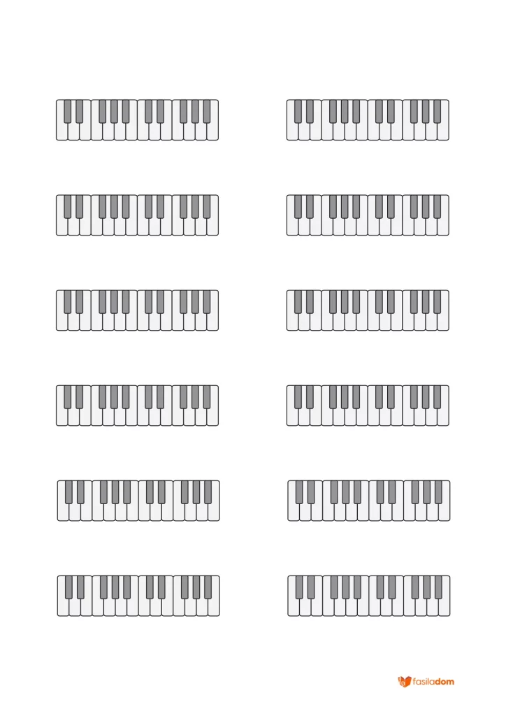 Diagrammes d'accords vierges pour piano