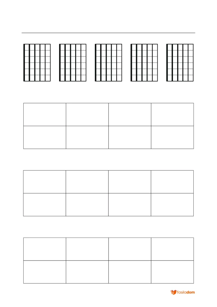 Grille d'accords avec diagrammes vierge