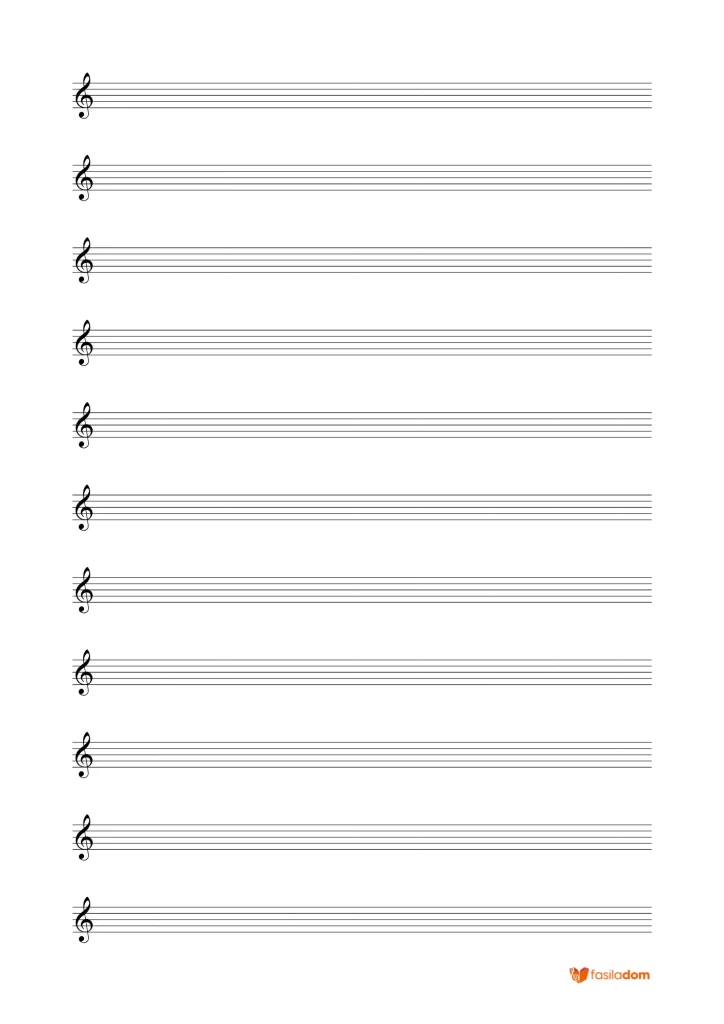 Partition standard en clef de sol