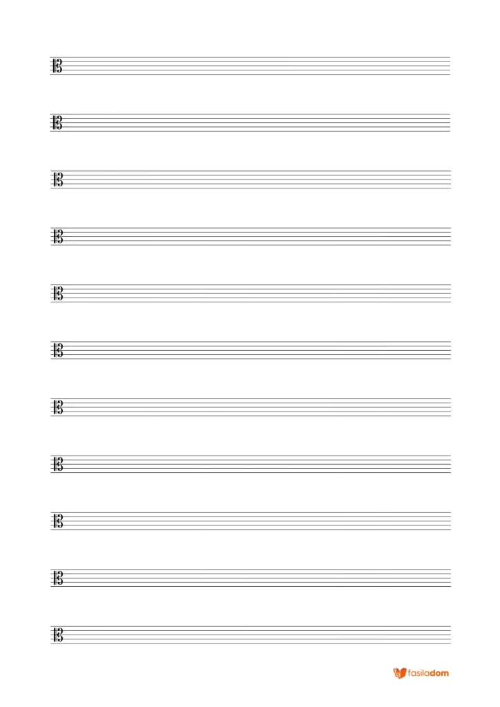 Partition vierge standard clef Ut 3